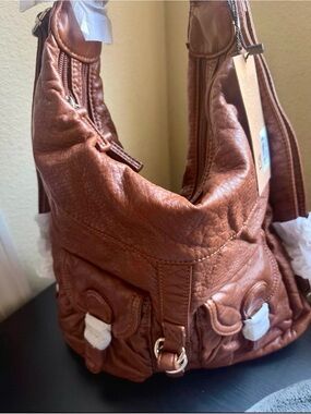 Brown Vegan Leather Handbag